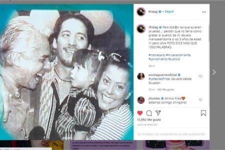 Frida Sofía revé la foto inédita del niño con Enrique Guzmán; “para los que quieren pruebas”