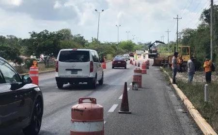 Socavones en carretera Cancún-Playa serán resueltos por Fonatur