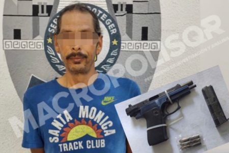 Capturan a hombre armado en las calles de Tulum