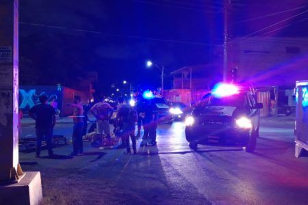 Moto estampada por falta de señalización Cancún