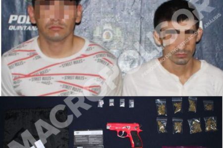 Capturan a narcos con una pistola, 37 cartuchos útiles y 13 bolsas con diversos narcóticos