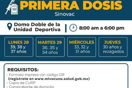 INICIA EN TULUM VACUNACIÓN CONTRA COVID-19 PARA ADULTOS DE 30 A 39