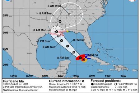 PUERTO MORELOS MANTIENE VIGILANCIA SOBRE LA TRAYECTORIA DEL HURACÁN “IDA” en cate