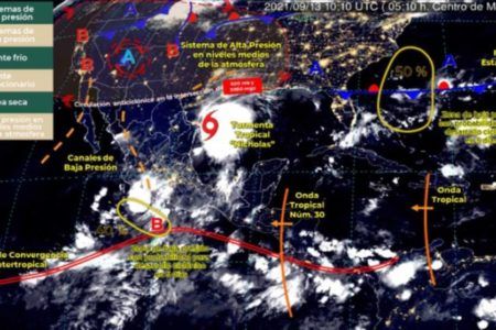 Alerta por tormenta Nicholas; provocará lluvias en 7 estados del país