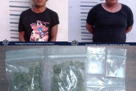 CAEN MININARCOS VILLAS DEL SOL.- Les aseguran 6 dosis de droga