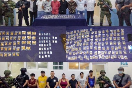 CAEN 15 NARCOS EN TRES CATEOS EN TULUM.- Tenían en su poder todo tipo de drogas y cartuchos 9 milímetros