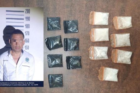 Narcotaxista playanse es capturado por canes policías