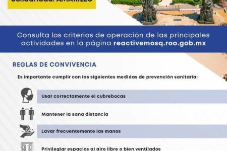 Solidaridad regresa al semáforo epidemiológico amarillo