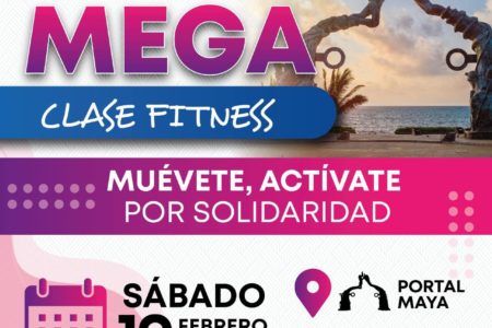 Participa en la mega clase Fitnes en Playa del Carmen