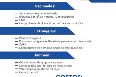 ¡Tramita tu licencia de conducir de manera presencial! en Solidaridad