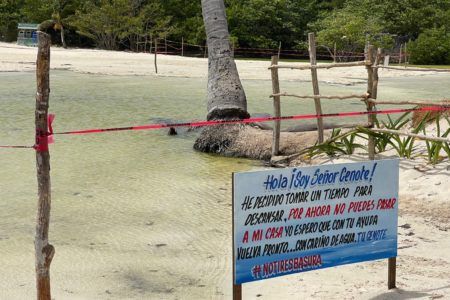 Cierran el paso a bañistas al cenote de Punta Esmeralda 