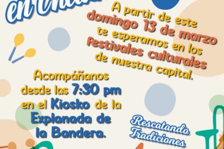 El domingo 13 de marzo reiniciarán los festivales culturales presenciales en Chetumal 