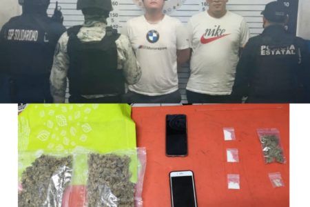 Atrapan a par de sinaloenses con diverss drogas en Playa del Carmen 