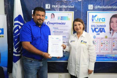 Se tornará azul Playa del Carmen, amplio respaldo ciudadano a Kira Iris y Rolando Alcocer: Faustino Uicab