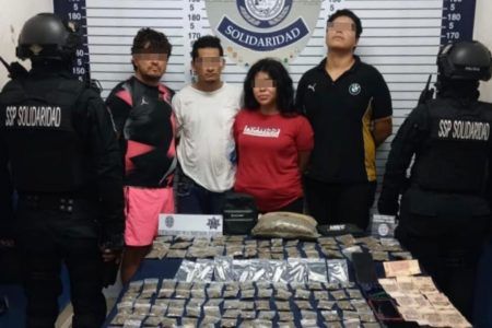 Con 150 bolsas de droga fue capturada bandita de narquillos en Playa del Carmen