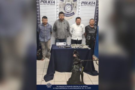 Atrapan policías de Solidaridad a cuarteto de sujetos armados