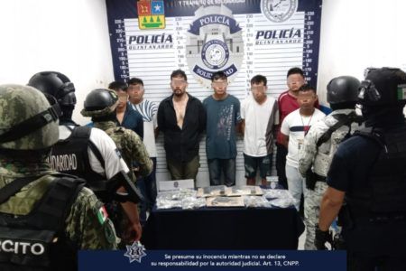 Atrapan policía de Solidaridad a 7 sicarios armados