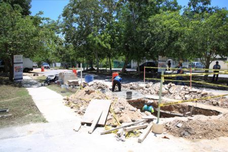 Supervisan la construcción de pozos de absorción
