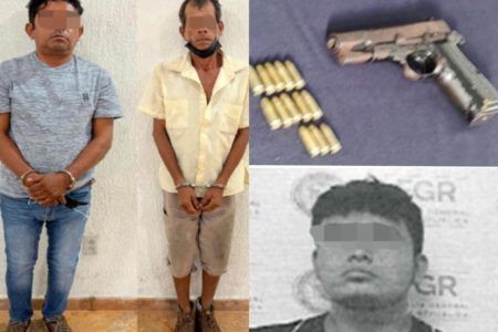 Encarcelan a sujetos con arma, cargadores y cartuchos útiles