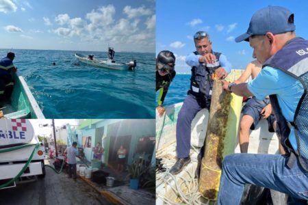 Repara Aguakan fuga en tubería marina de Isla Mujeres