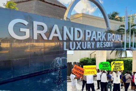 Exigen trabajadores de hotel The Grand Royal Park Cozumel salida de CTM