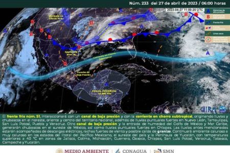 El clima para este jueves se espera algunos chubascos en Quintana Roo