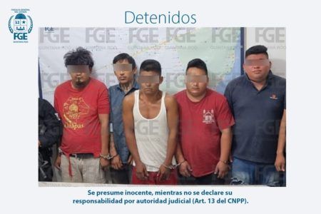 Detiene a 5 sujetos con drogas, armas, robo de vehículo en Tulum