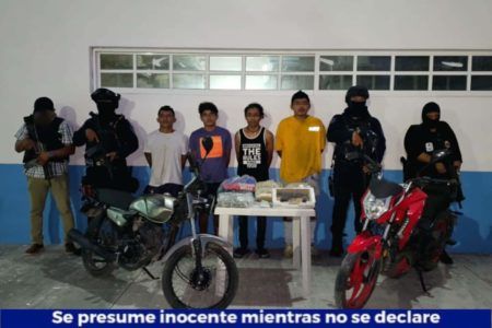 Capturan a cuatro narcomenudista en Solidaridad