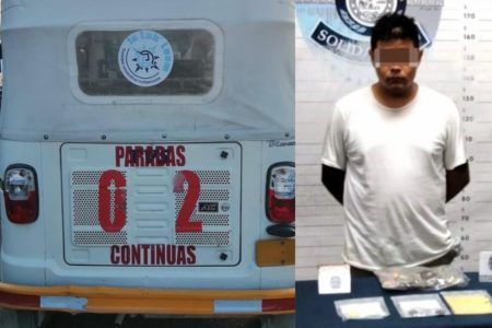 Mototaxista al servicio del narco es detenido en Villas del Sol, Playa del Carmen