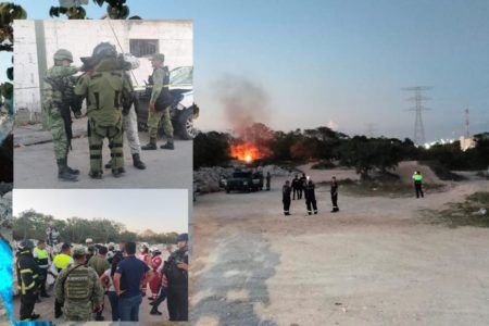 Incineran “bomba casera” abandonada en Playa del Carmen