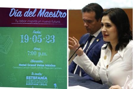Compra diputada del Verde, Estefanía Mercado a maestros en su día con celebración en un hotel