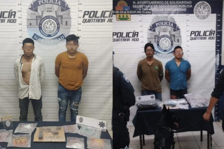 Caen cuatro en Playa del Carmen con drogas y armas