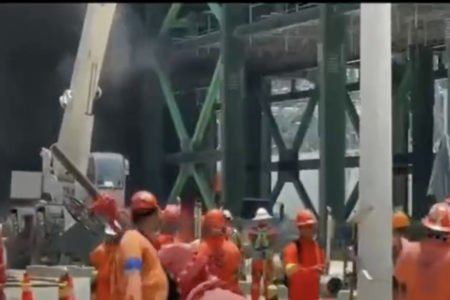 Se incendia una pipa en refinería Olmeca de Dos Bocas