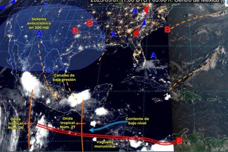 Jueves con lluvias intensas en Quintana Roo
