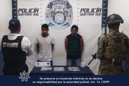 Logra policía de Solidaridad detener a 4 narcomenudistas