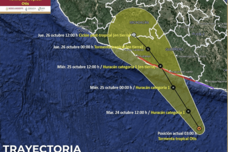 “Otis” se puede convertir en huracán categoría 1 en las próximas horas; apunta a Guerrero