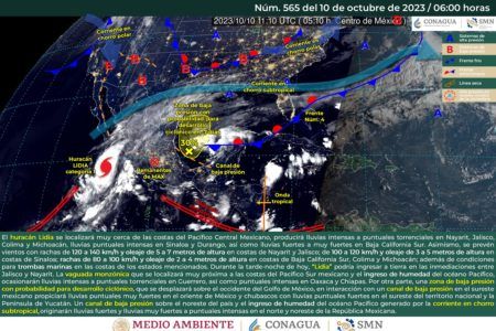 Pronostican chubascos para Quintana Roo hoy martes