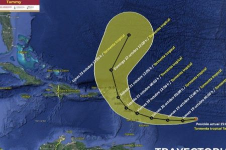 Se forma la tormenta tropical Tammy en el Atlántico, mira cuál es su trayectoria
