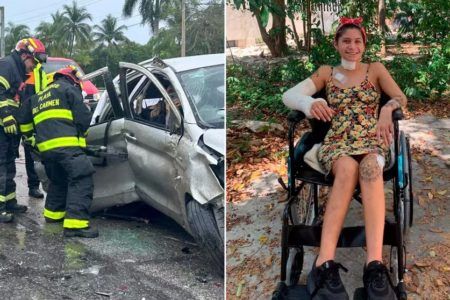 Argentina sobreviviente del carreterazo Tulum-Playa del Carmen recibe alta médica