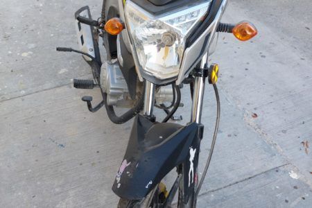 Policía Municipal de Solidaridad logró el aseguramiento de una moto robada