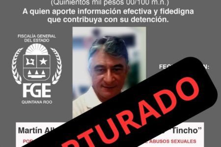 Logra FGE Quintana Roo captura de una persona acusada por abuso sexual en agravio de una menor