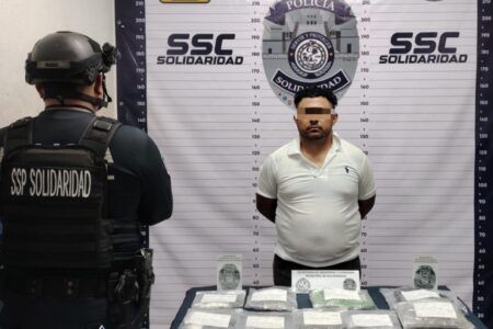 Por sucio, atrapan a narcomenudista con 110 dosis de drogas en Playa del Carmen