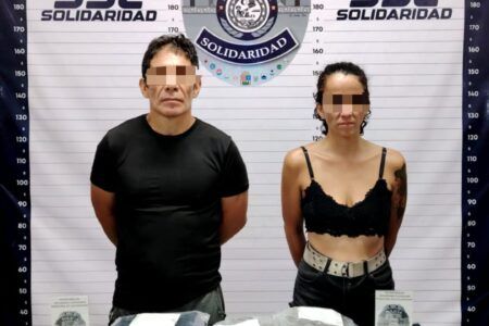 Cae parejita de narcomenudistas en Villas del Sol