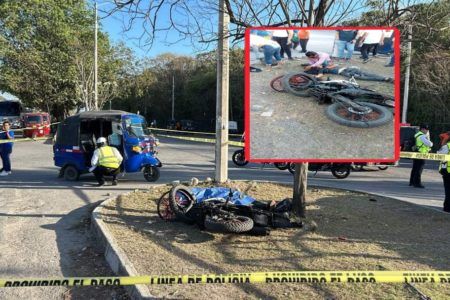 Muere motociclista al impactarse con poste de luz