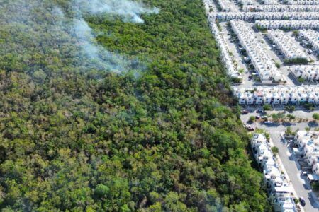 Controlado en un 65% incendio atrás de Villas del Sol