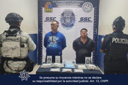 Detienen a dos narcomenudistas en Solidaridad
