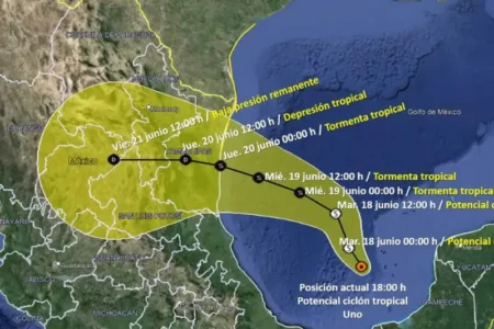 Se esperan fuertes lluvias por ciclón tropical este miércoles