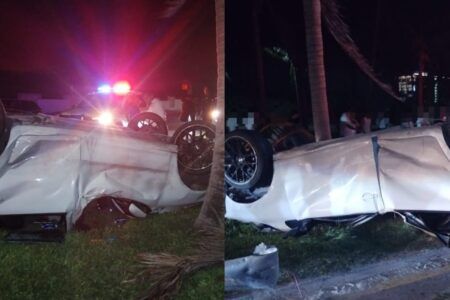 Mortal accidente vial en la zona hotelera; dos fallecieron