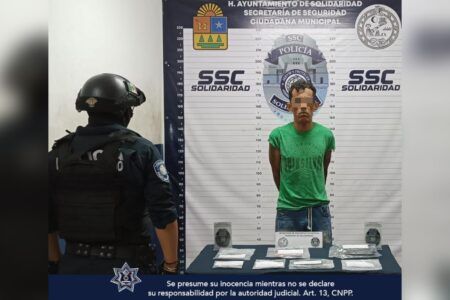 Atrapan a sujeto “tabasqueño” con diversos narcoticos en Playa del Carmen