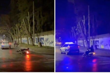 Motociclistas se caen siempre en la misma curva